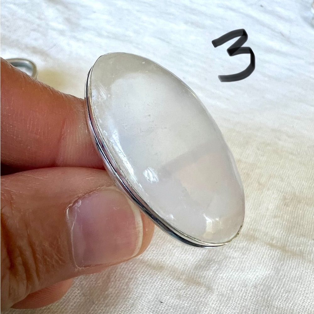 925 Crystal CHARGING Selenite Ring 7.5 - Picture 5 of 12